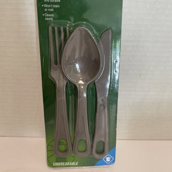 Coleman Plastic Utensil Set Fork Knife Spoon Unbreakable Light Weight Camping - Picture 3 of 5